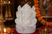 Sphatik Ganesh ji (white)